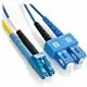 1m LC/SC Plenum Rated Duplex 9/125 Singlemode Bend Insensitive Fiber Patch Cable - Blue