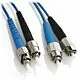 1m ST/FC Plenum Rated Duplex 9/125 Singlemode Bend Insensitive Fiber Patch Cable - Blue