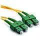 10m SC/APC to SC/APC Duplex 9/125 Singlemode Fiber Patch Cable Yellow