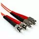 2m ST/ST Plenum Rated Duplex 62.5/125 Multimode OM1 Fiber Patch Cable USA Made