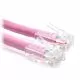 3ft Cat6 550MHz 24AWG Bare Copper UTP Ethernet Network Cable Non-Booted - Pink