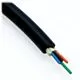 12m LC/LC 2-Strand OM3 50/125 Multimode Indoor/Outdoor Fiber Cable with Furcation Tubing - Black